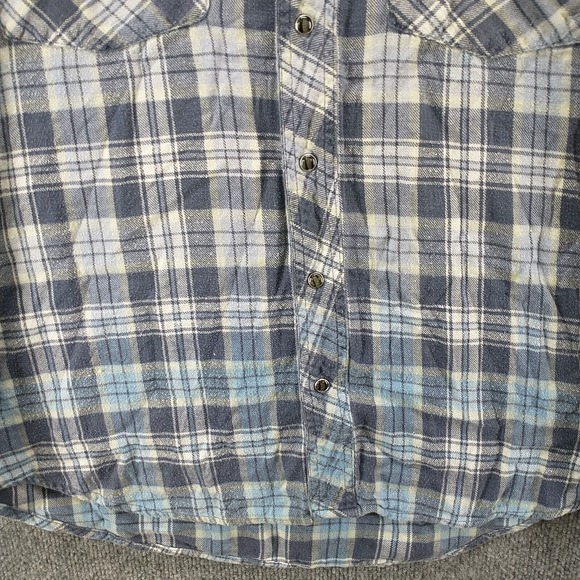 Cold Storage Men's Pearl Snap Shirt Multicolor Medium Long Sleeve Plaid Cotton - Picture 4 of 12